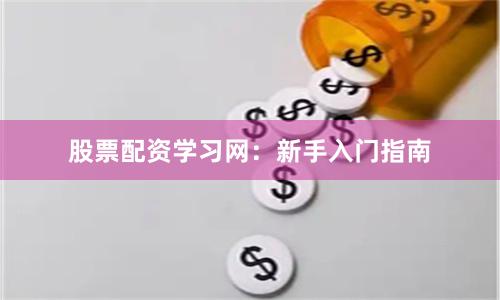 股票配资学习网：新手入门指南